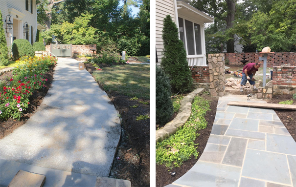 Stone Walkway and Columns