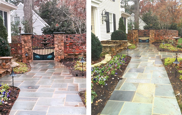 Stone Walkway and Columns