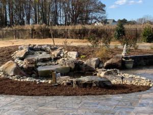 Water Feature and Patio